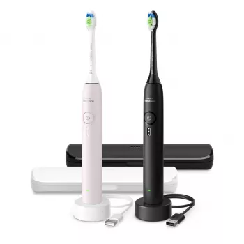 Escova de dentes sónica recarregável Philips 3100 series HX4072/42 — 2 cabos, 2 cabeças de escova, bateria Li‑Ion, modo Daily Care