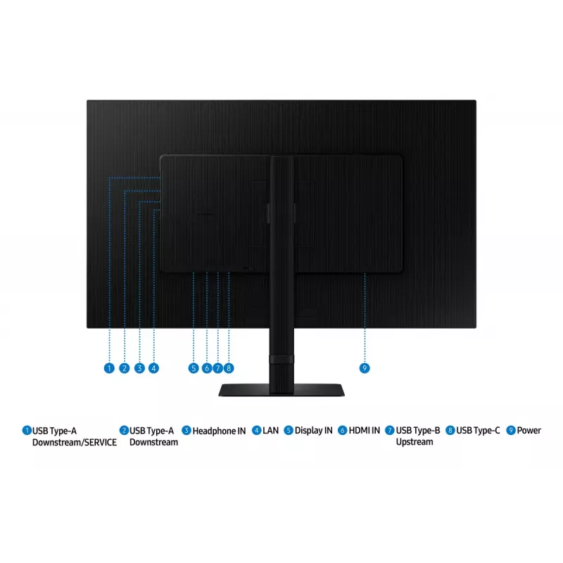 Monitor de computador Samsung S80UD 81,3 cm (32 polegadas) 3840 x 2160 píxeis 4K Ultra HD LCD preto