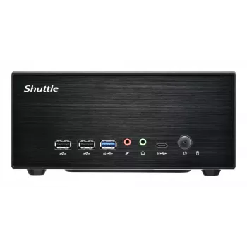 Barebone fino Shuttle XPC XB860G2 - S1851, Intel H860, 1xDP, 2xHDMI, 2 slots PCIe (1x 16X e 1x X1), 2x Intel LAN (1G + 2,5G), 8x USB, 3x M.2, funcionamento contínuo 24/7