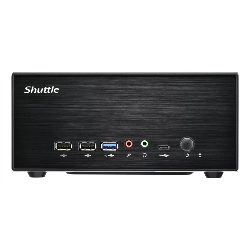 Barebone fino Shuttle XPC XB860G2 - S1851, Intel H860, 1xDP, 2xHDMI, 2 slots PCIe (1x 16X e 1x X1), 2x Intel LAN (1G + 2,5G), 8x USB, 3x M.2, funcionamento contínuo 24/7