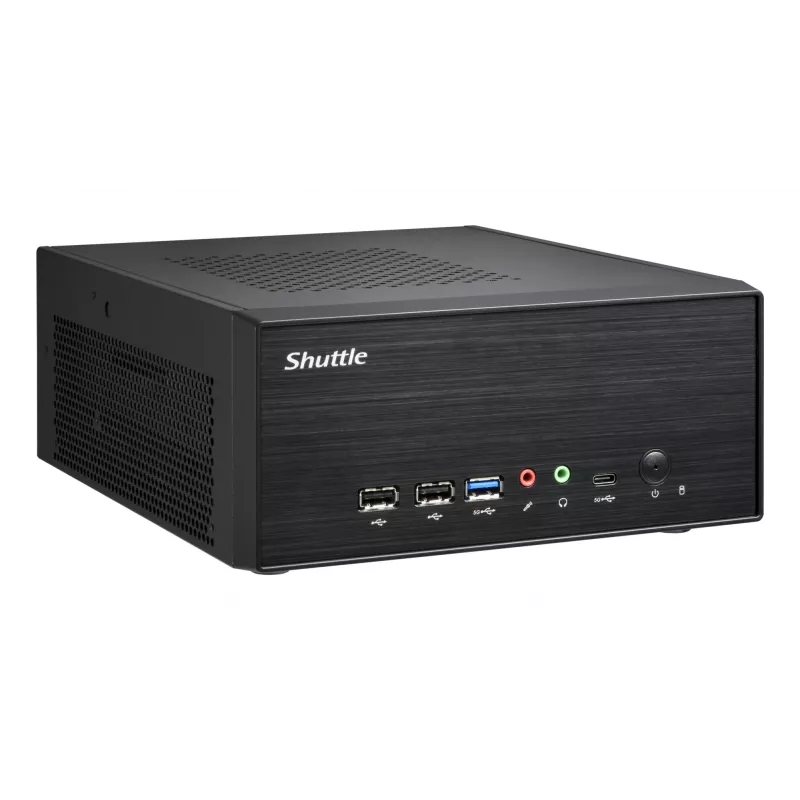 Barebone fino Shuttle XPC XB860G2 - S1851, Intel H860, 1xDP, 2xHDMI, 2 slots PCIe (1x 16X e 1x X1), 2x Intel LAN (1G + 2,5G), 8x USB, 3x M.2, funcionamento contínuo 24/7
