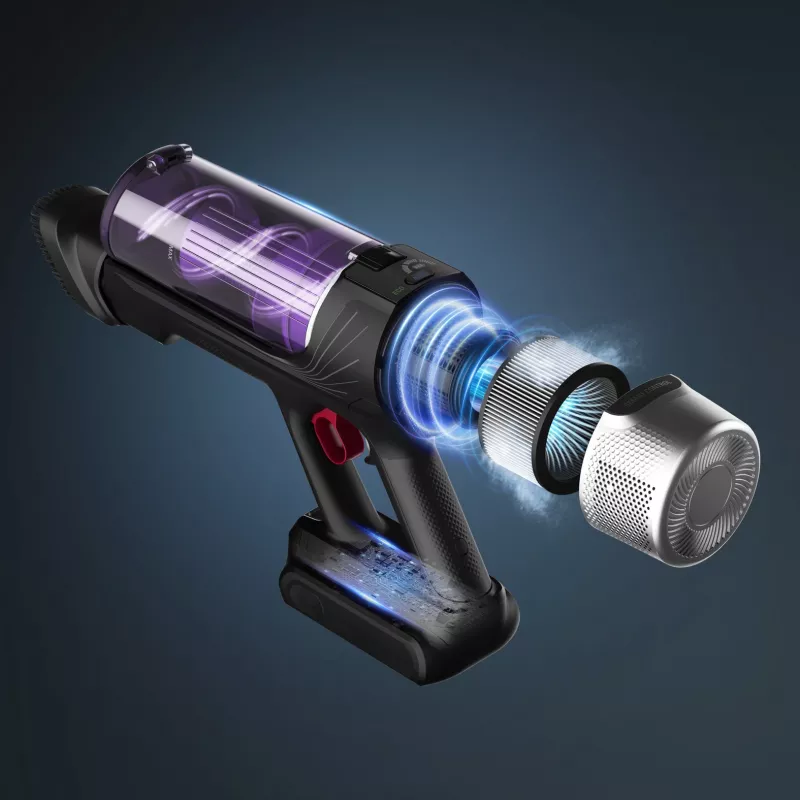 Rowenta RH2037 Aspirador vertical 2 em 1 a bateria a seco sem saco 0,4 l 250 W preto, lilás