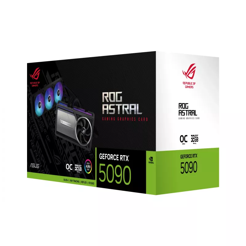 Placa gráfica ASUS GeForce RTX 5090 — 32 GB GDDR7, 512 bits, PCIe 5.0, 4 ecrãs, 2580 MHz Boost