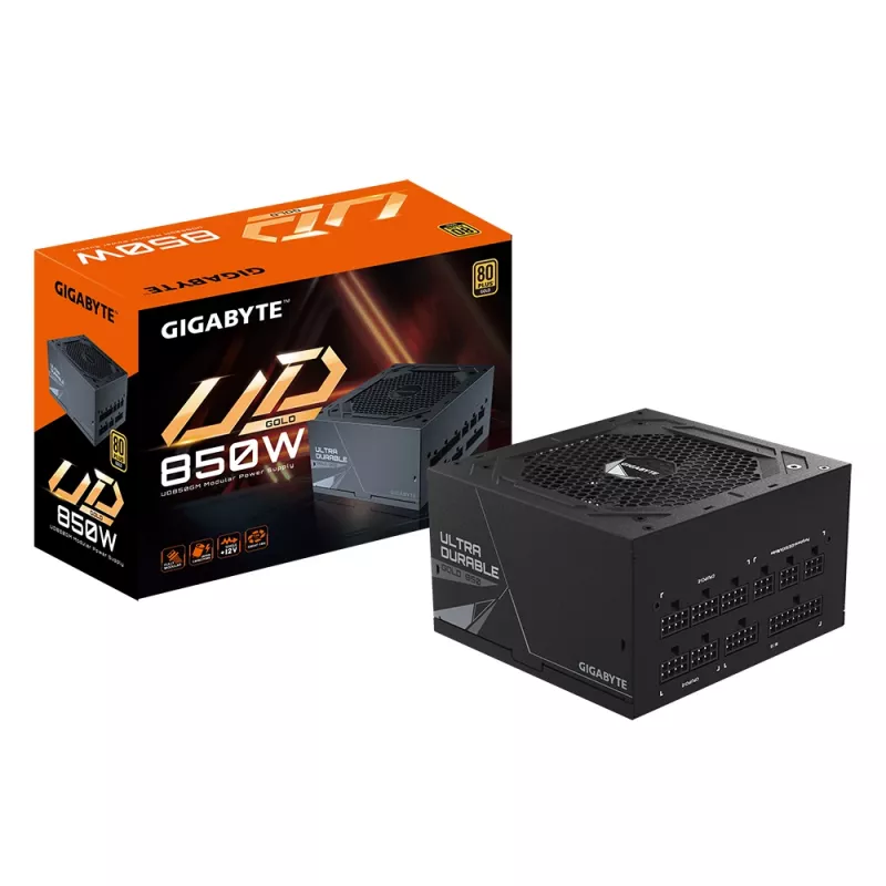 Fonte de alimentação GIGABYTE UD850GM 850 W 20+4 Pin ATX ATX Preto