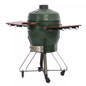Grelhador Kamado Pro 22 polegadas TARGUS Tamanho M (TunaBone) – kamado cerâmico, superfície de grelhar de 22 polegadas, verde