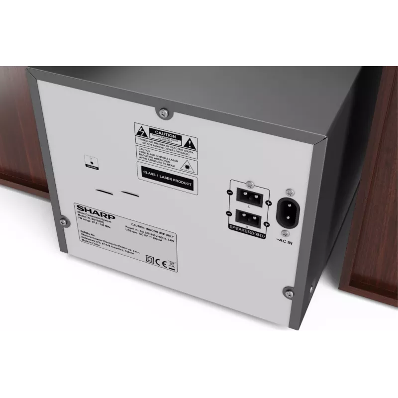 Sistema de áudio doméstico Sharp XL-B512(BR) Micro sistema de áudio 45 W Castanho