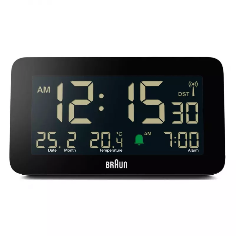 Despertador digital Castanho BC10B-DCF Preto LCD Pilha AA