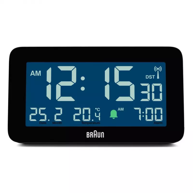 Despertador digital Castanho BC10B-DCF Preto LCD Pilha AA