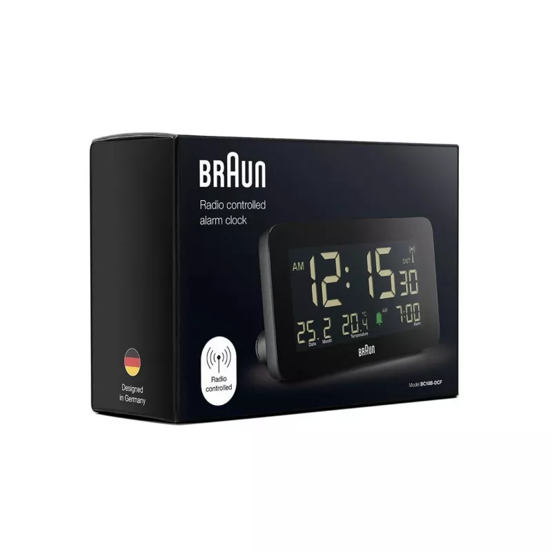 Despertador digital Castanho BC10B-DCF Preto LCD Pilha AA