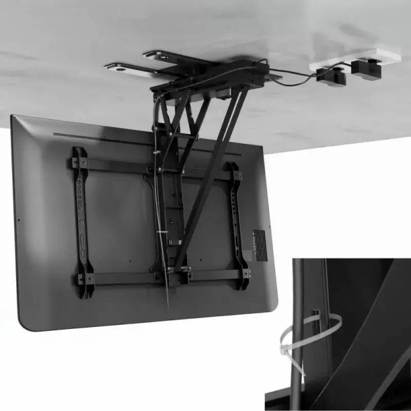 Suporte de teto para TV, elétrico, MACLEAN MC-490, para TVs de 32–75 polegadas, inclinação e rotação motorizadas
