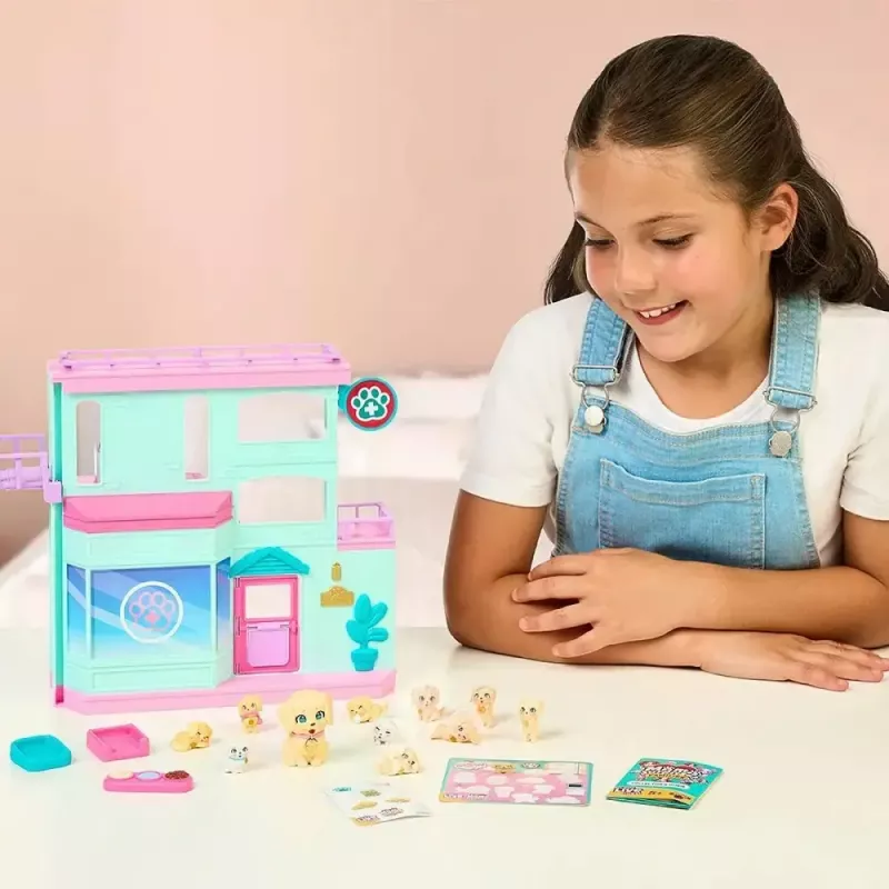 Conjunto de brincar interativo para animais de estimação Cobi Set Little Live Pets Families Clinic MO-26673, conjunto de brincar com acessórios de clínica