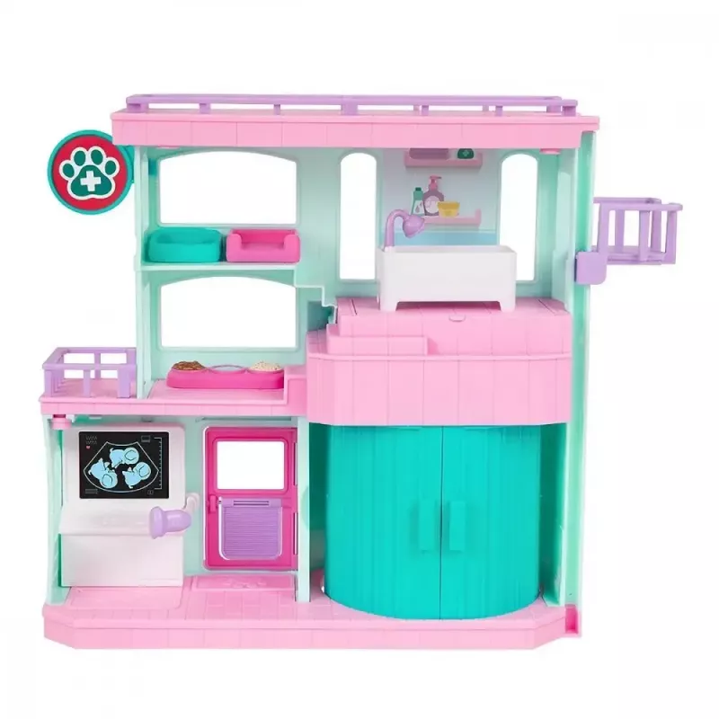 Conjunto de brincar interativo para animais de estimação Cobi Set Little Live Pets Families Clinic MO-26673, conjunto de brincar com acessórios de clínica