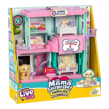 Conjunto de brincar interativo para animais de estimação Cobi Set Little Live Pets Families Clinic MO-26673, conjunto de brincar com acessórios de clínica
