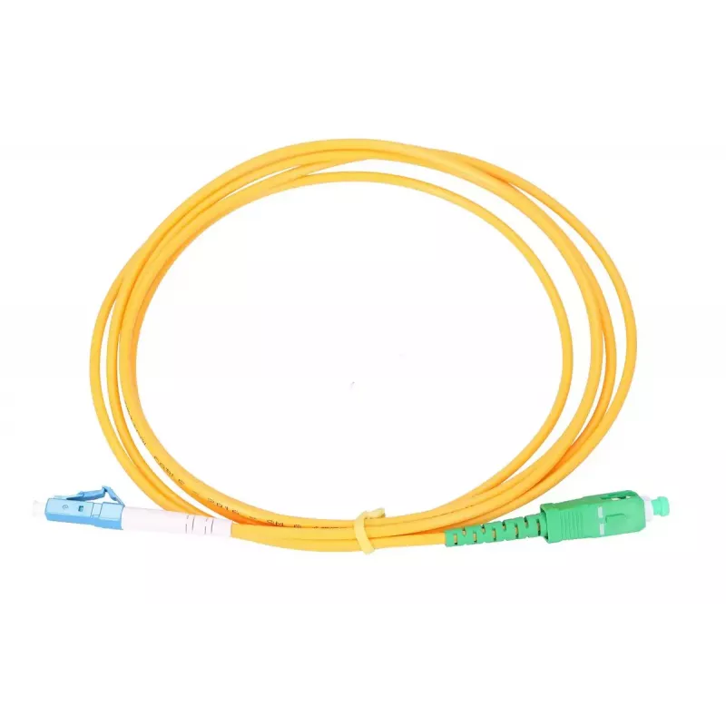 Cabo de patch Extralink SC/APC para LC/UPC monomodo G.652D 3 mm simplex, 1 m