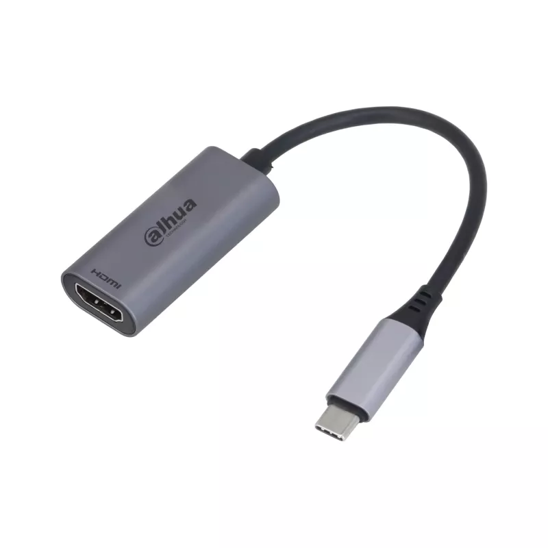 Dahua Technology Adaptador USB 3.1 Type-C para HDMI, USB Type-C, HDMI tipo A (Standard), Macho, Macho, Reto, Reto