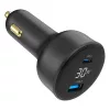 Carregador para automóvel Gembird TA-UC-AC2PD30LCD-CAR-01, USB-C, 30 W, 12–24 V, preto