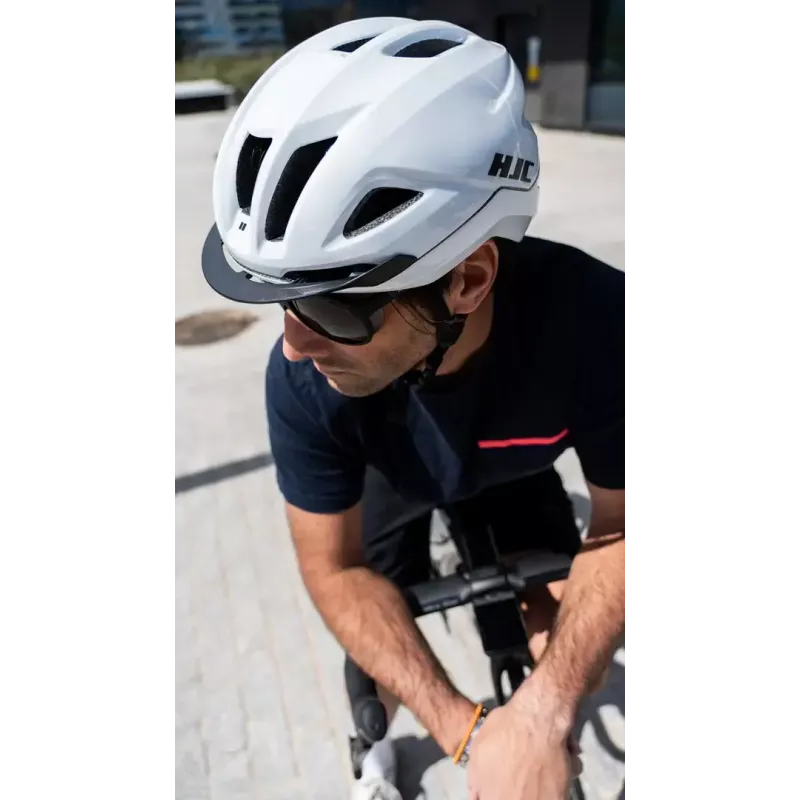 Capacete de bicicleta HJC CROSSER Branco Tamanho S — capacete de proteção, tamanho S