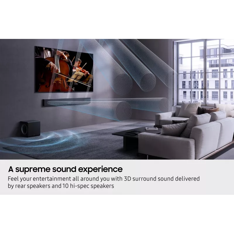 Samsung Q-Series QS750F 5.1.2ch Soundbar com subwoofer e colunas traseiras (2025)