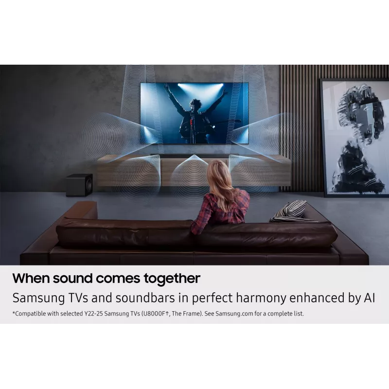 Samsung Q-Series QS750F 5.1.2ch Soundbar com subwoofer e colunas traseiras (2025)