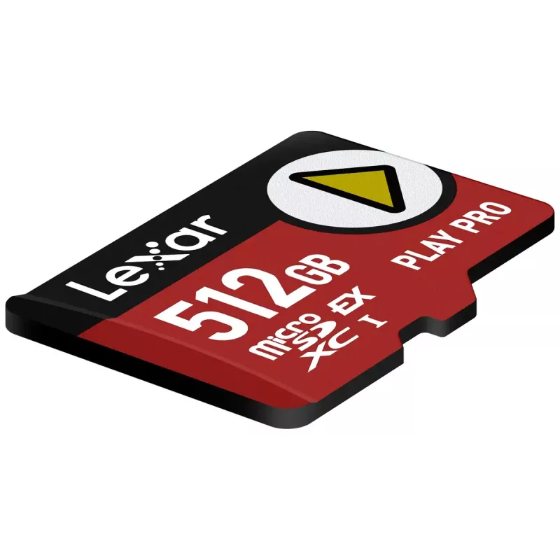 Memória flash MicroSDXC Lexar PLAY PRO 512 GB UHS-I U3 — 900 MB/s leitura, 600 MB/s escrita