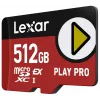 Memória flash MicroSDXC Lexar PLAY PRO 512 GB UHS-I U3 — 900 MB/s leitura, 600 MB/s escrita
