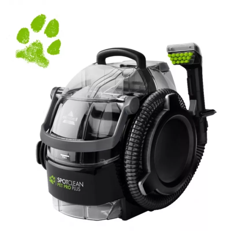 Máquina de limpeza de tapetes Bissell SpotClean Pet Pro Plus aparelho de mão limpeza profunda preto, transparente