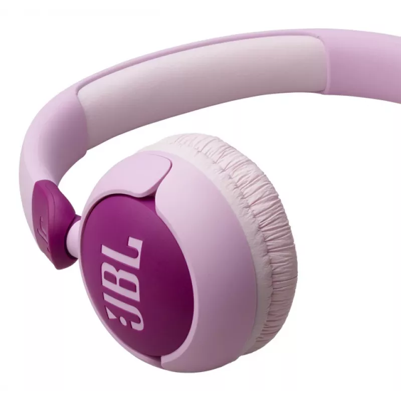 Headset JBL Junior 320 com fios, on-ear, arco de cabeça, supra-aural, 20–20000 Hz, 116,8 g, roxo