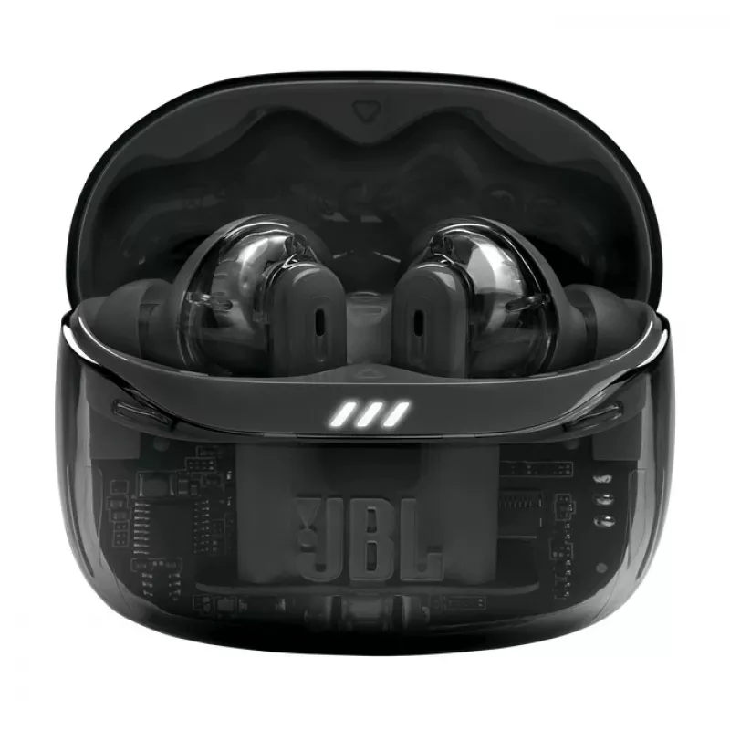 Headset JBL Tune Beam 2 Ghost Edition sem fios intra-auricular música/dia a dia Bluetooth preto