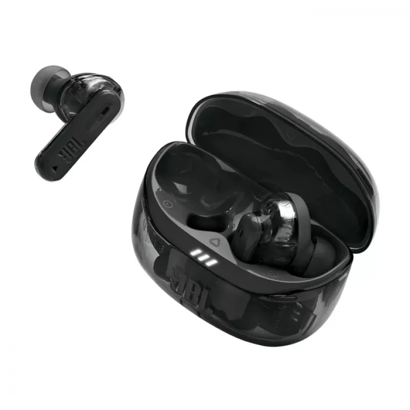 Headset JBL Tune Beam 2 Ghost Edition sem fios intra-auricular música/dia a dia Bluetooth preto