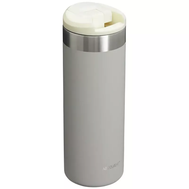 Garrafa térmica STANLEY 0,47 L, aço inoxidável de parede dupla, à prova de fugas, cinzento