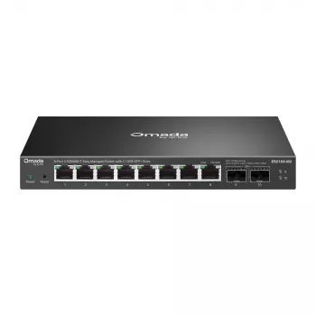 Switch Ethernet 2,5G gerido TP-Link ES210X-M2 — 8x 2,5G (100/1000/2500), 80 Gbit/s, montagem em secretária/parede