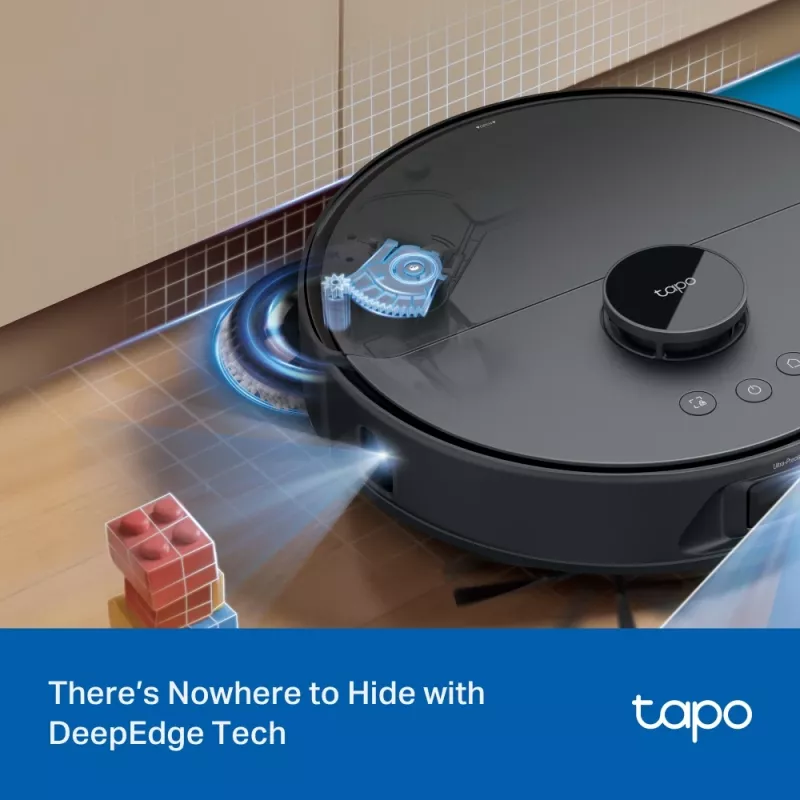Aspirador robô TP-Link Tapo RV50 Pro Omni — depósito de pó 0,28 L, bateria 5200 mAh, estação base com depósito de pó 3 L