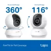 TP-Link Tapo C250 câmara Wi-Fi de segurança doméstica com IA e movimento horizontal/vertical, 4K 8 MP (3840 x 2160), branca