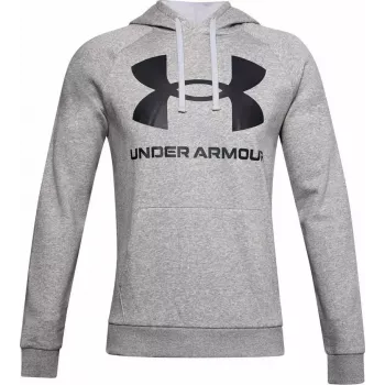 Hoodie Under Armour Rival Fleece Big Logo Cinzento — Homem, modelo 1357093 011