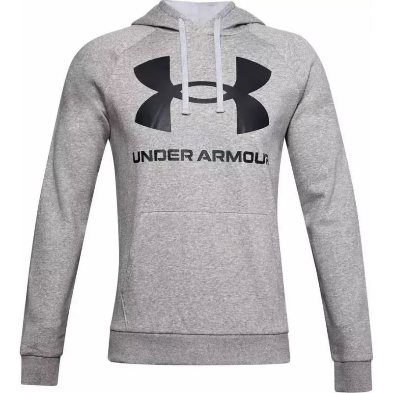 Hoodie Under Armour Rival Fleece Big Logo Cinzento — Homem, modelo 1357093 011