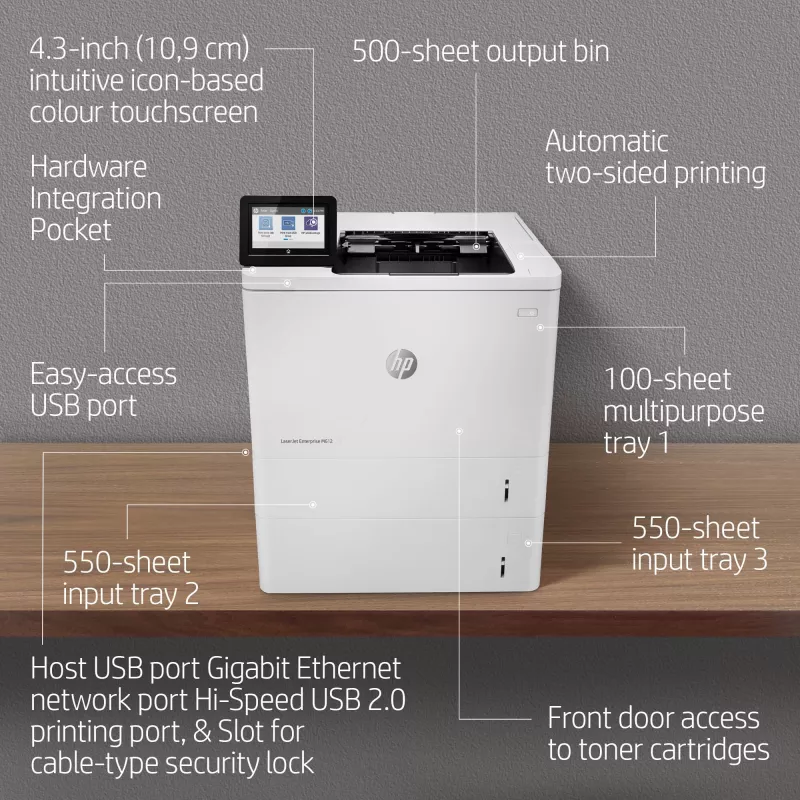 Impressora HP LaserJet Enterprise M612dn Laser Branco