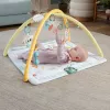 Manta de atividades Fisher-Price Sensimals Simply Senses para recém-nascido Tapete de atividades para bebé com 6 brinquedos sensoriais