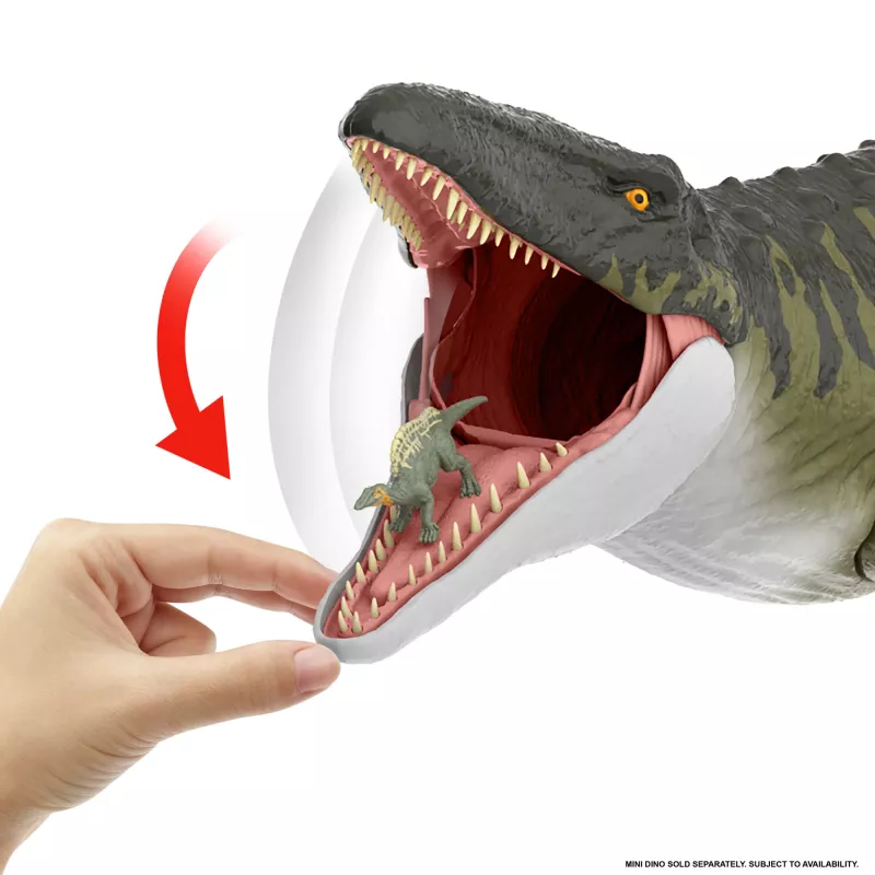 Figura de ação Jurassic World Rebirth Super Colossal Mosasaurus, brinquedo dinossauro
