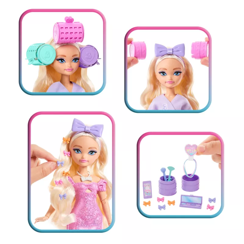 Boneca de moda Barbie Dream Besties Malibu com acessórios surpresa e mais de 15 looks