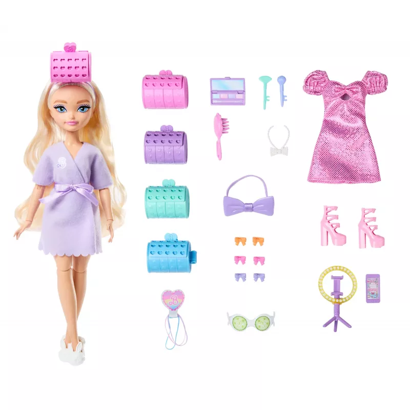 Boneca de moda Barbie Dream Besties Malibu com acessórios surpresa e mais de 15 looks