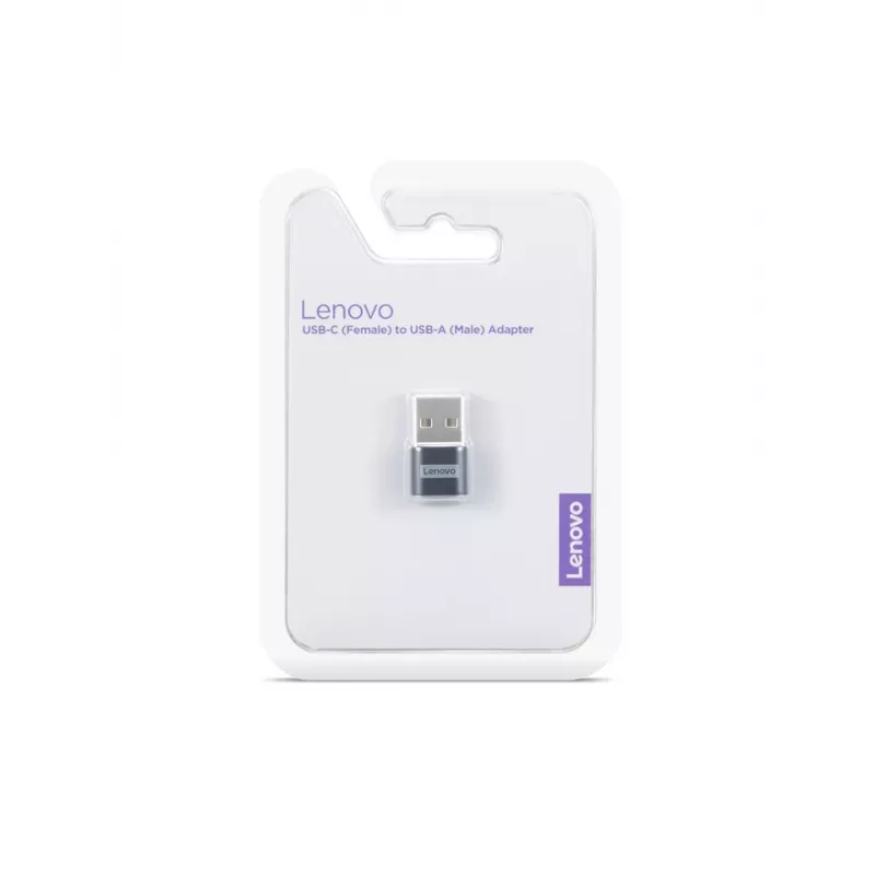 Adaptador de cabo Lenovo 4X91C99226 USB-C USB-A preto
