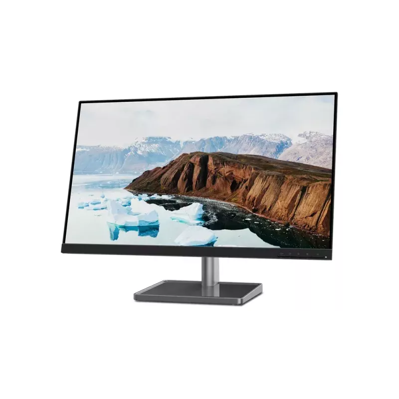 Monitor LED de 27 polegadas Lenovo L27M-30, 1920×1080 Full HD, IPS, 6 ms, 250 cd/m², hub USB 3.2, altifalantes, VESA, prateado/preto
