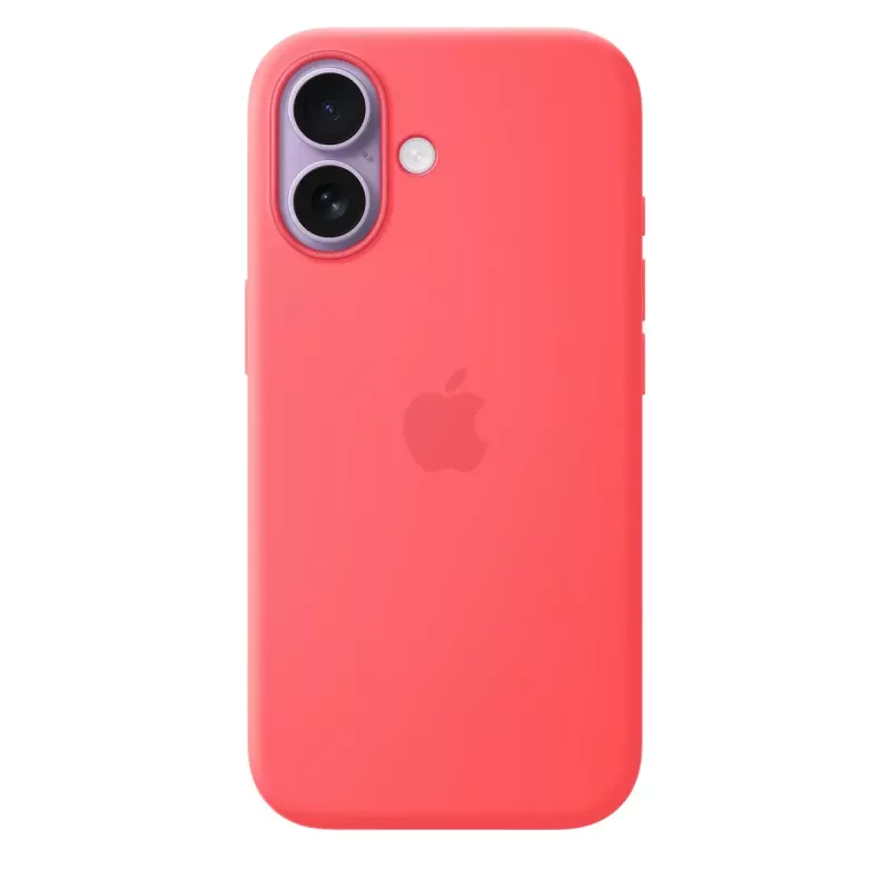 Capa de silicone com MagSafe para Apple iPhone 17 — Bright Guava, compatível com ecrã de 6,3 polegadas (16 cm)