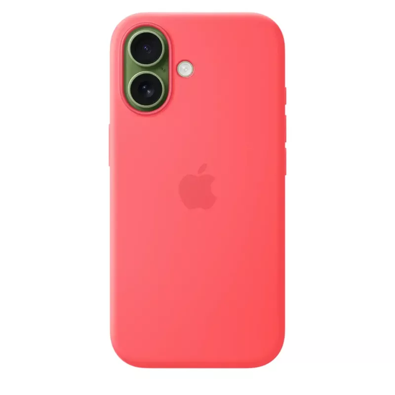 Capa de silicone com MagSafe para Apple iPhone 17 — Bright Guava, compatível com ecrã de 6,3 polegadas (16 cm)