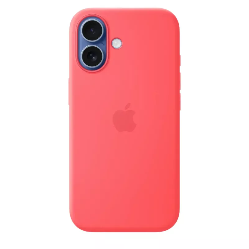 Capa de silicone com MagSafe para Apple iPhone 17 — Bright Guava, compatível com ecrã de 6,3 polegadas (16 cm)