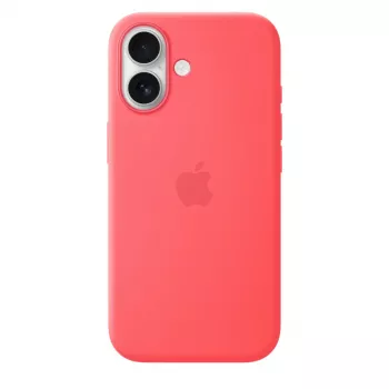 Capa de silicone com MagSafe para Apple iPhone 17 — Bright Guava, compatível com ecrã de 6,3 polegadas (16 cm)