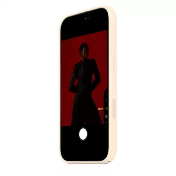Capa de silicone com MagSafe para Apple iPhone 17 Pro – baunilha, compatível com ecrã de 16 cm (6,3 polegadas)