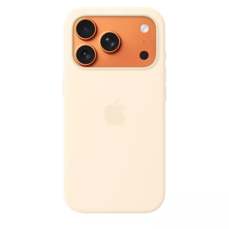 Capa de silicone com MagSafe para Apple iPhone 17 Pro – baunilha, compatível com ecrã de 16 cm (6,3 polegadas)