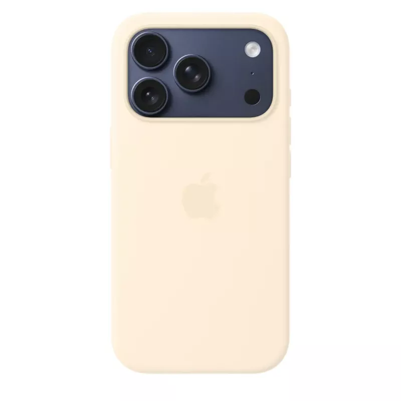 Capa de silicone com MagSafe para Apple iPhone 17 Pro – baunilha, compatível com ecrã de 16 cm (6,3 polegadas)