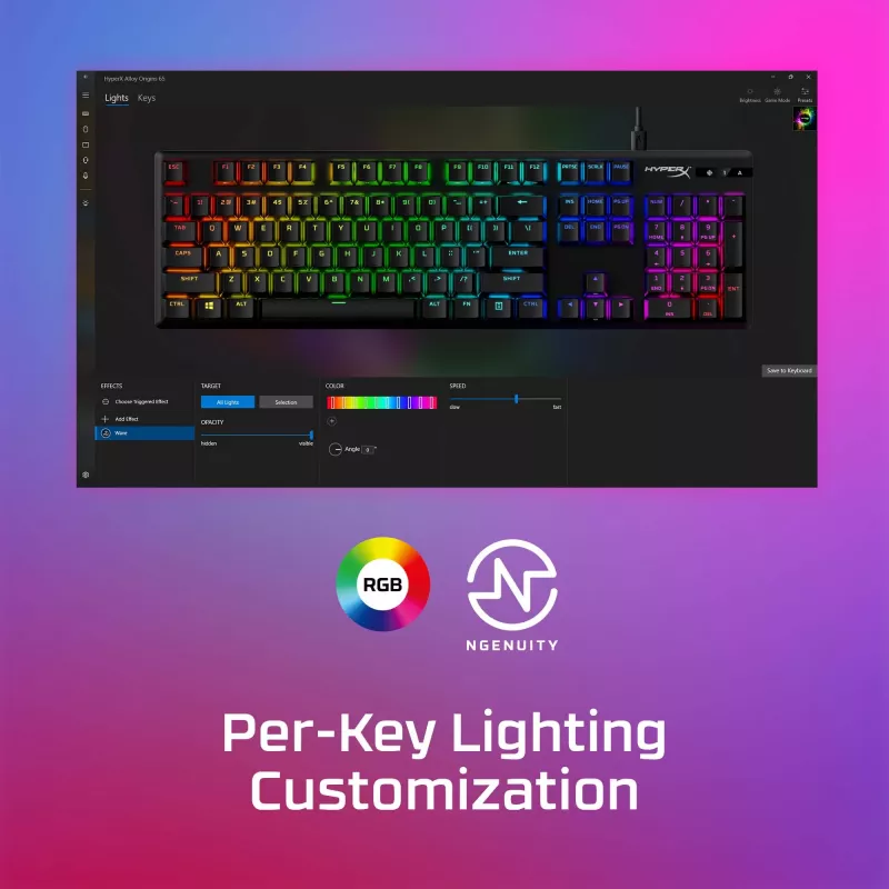 HyperX Alloy Origins PBT HX Blue – Teclado mecânico para gaming